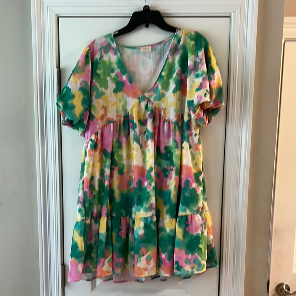 Peach Love California Multicolor Floral Dress